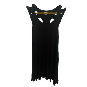 Silence + Noise by Urban Outfitters Black Cutout Tank Top Mini Dress